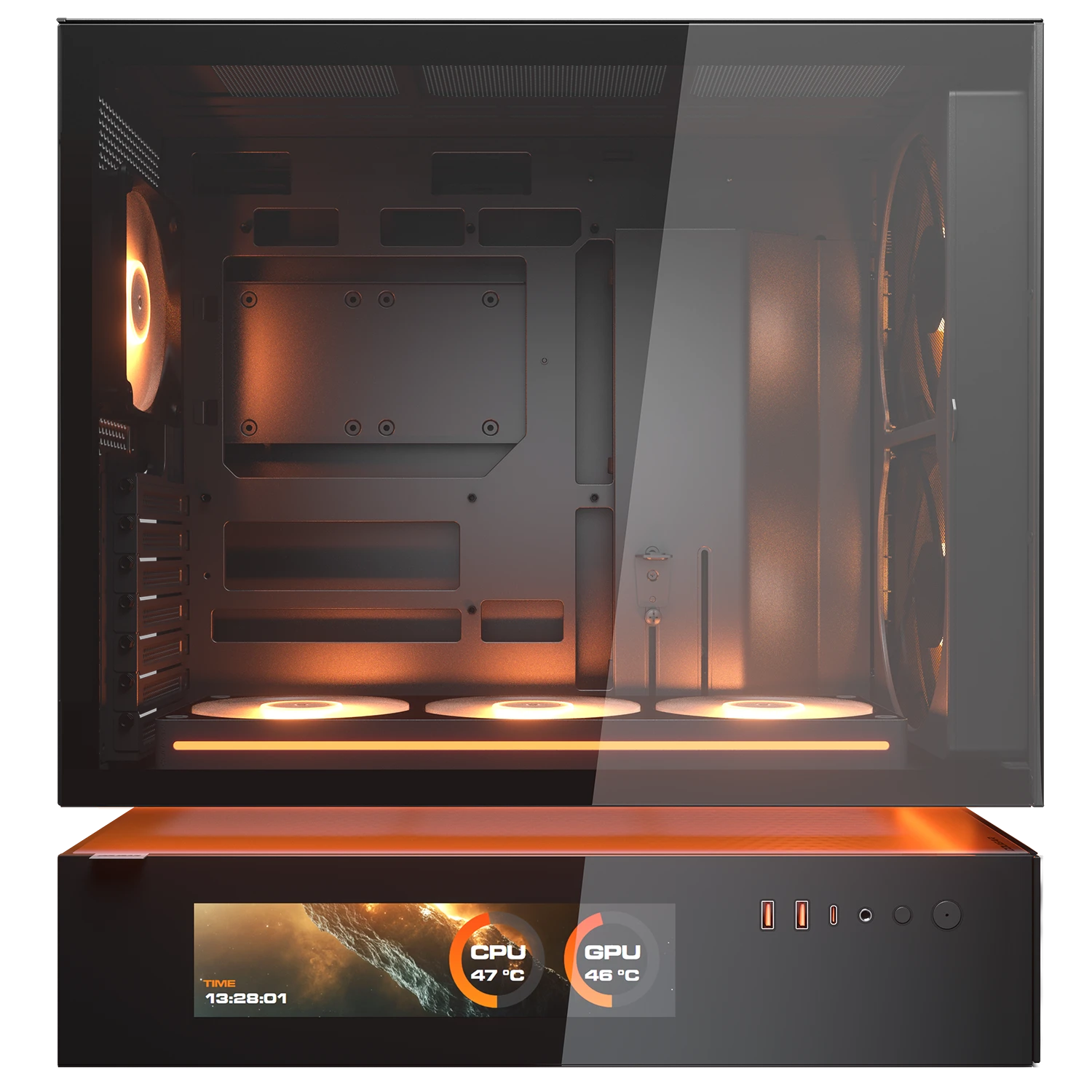 COUGAR Gehäuse Midi-Tower CFV235 Vision, ARGB, Mesh, Schwarz