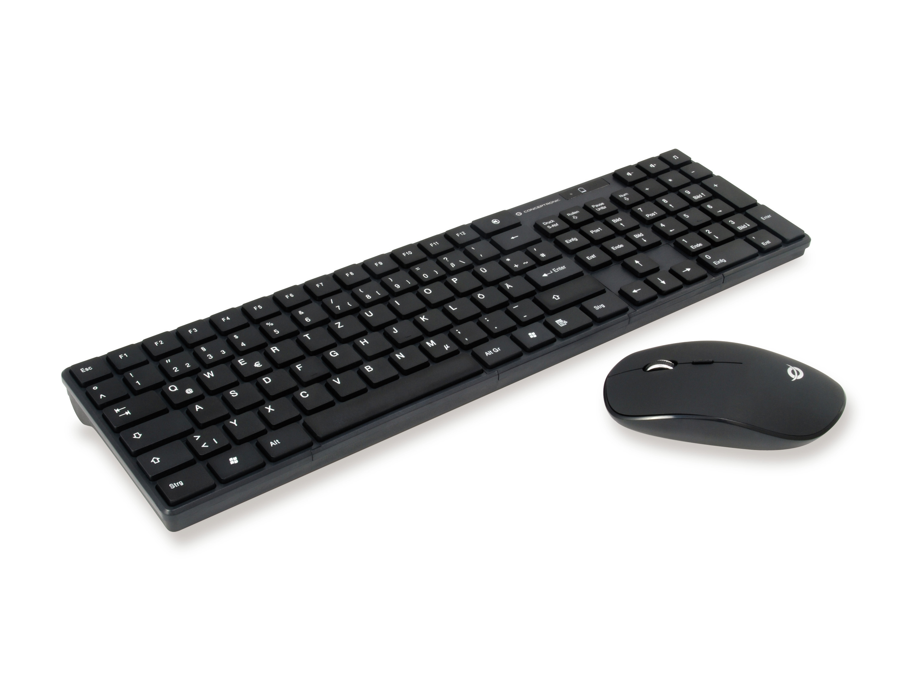 CONCEPTRONIC Wireless Tastatur +Maus Layout DE schwarz