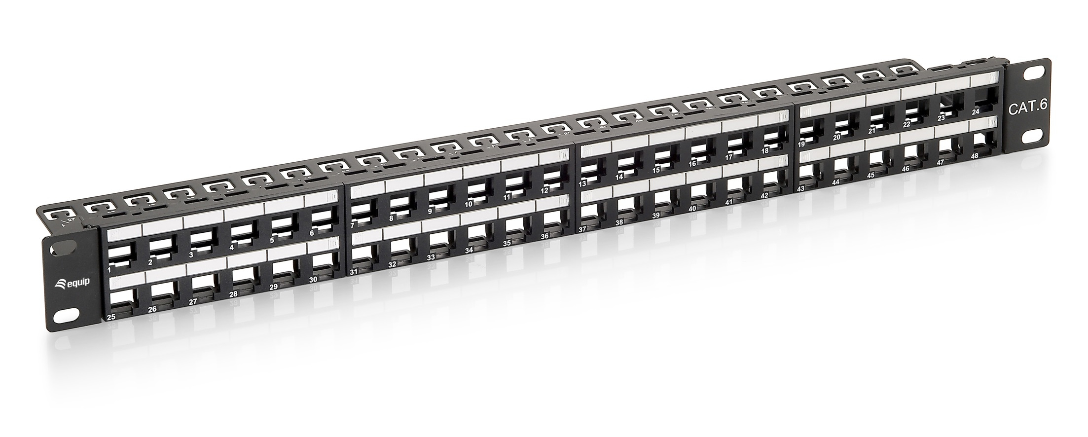 Equip 19 Patchpanel 48xKeystones UTP 1U LSA/110 RAL9005