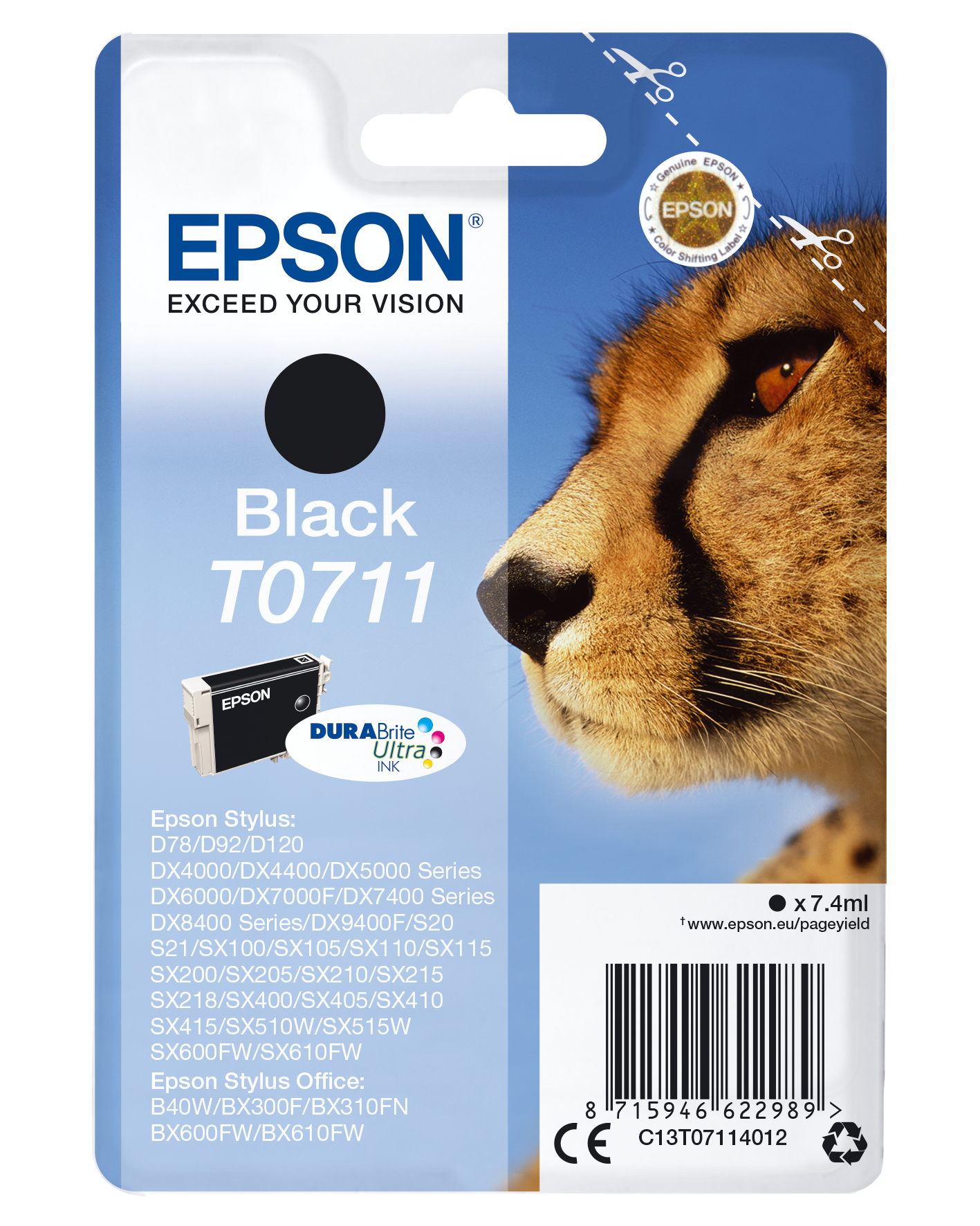 EPSON T0711 (Gepard) schwarz Druckerpatrone