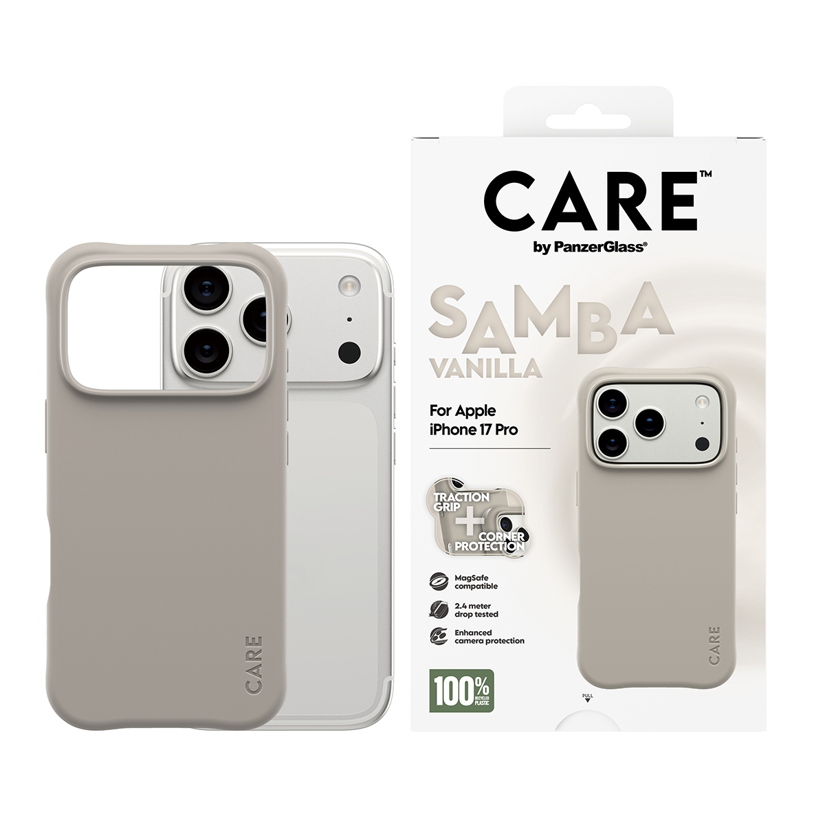 CARE BY FASHIONABLE CASE SAMBA VANILLA W. MAGSAFE IPHONE 17 PRO