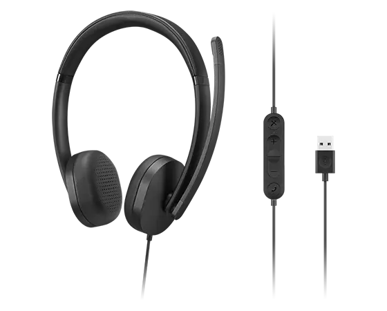 LENOVO Gen2 Headset on-ear wired USB-A black