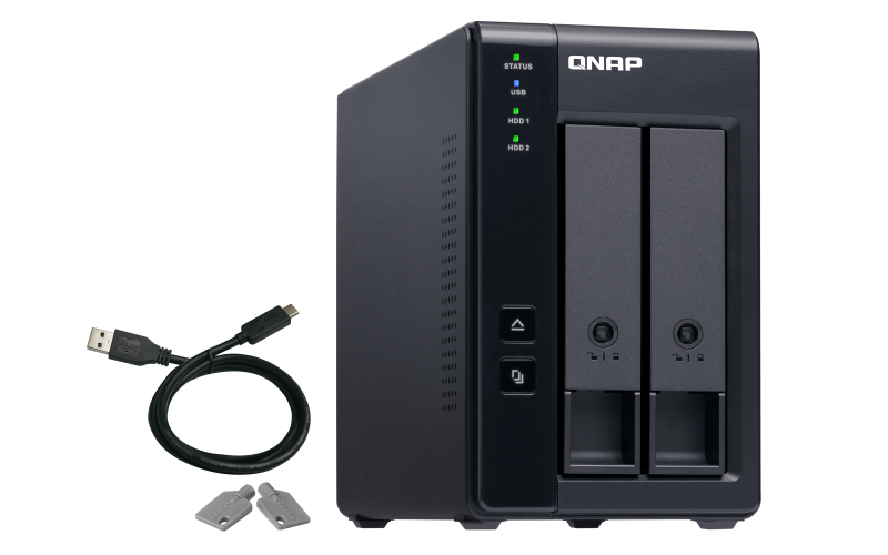 QNAP TR-002 2 Bay USB Type-C Direct Attached Storage with Hardware RAID