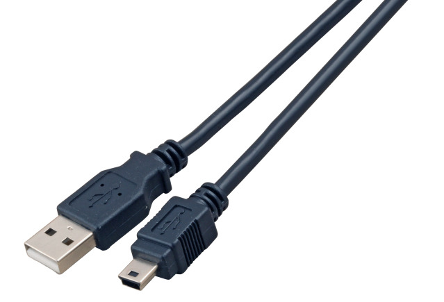 EFB USB2.0 Kabel A-Mini B (5polig),St.-St.,3m,sw,Clas