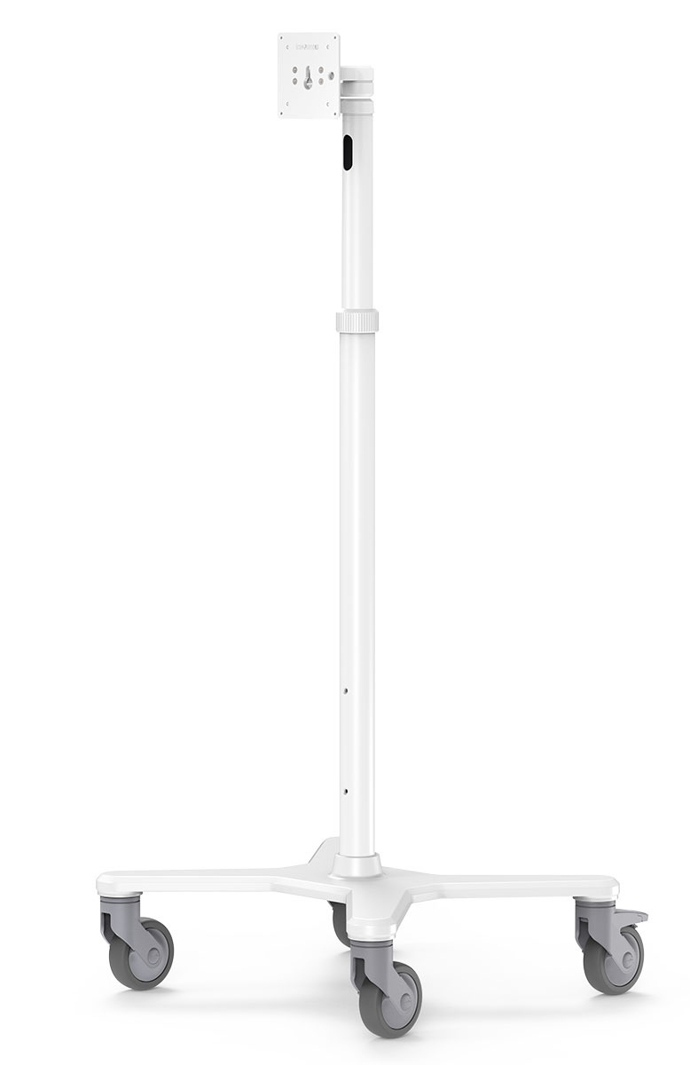 MEDICAL ROLLING CART EXTENDED - VESA COMPATIBLE - WHITE