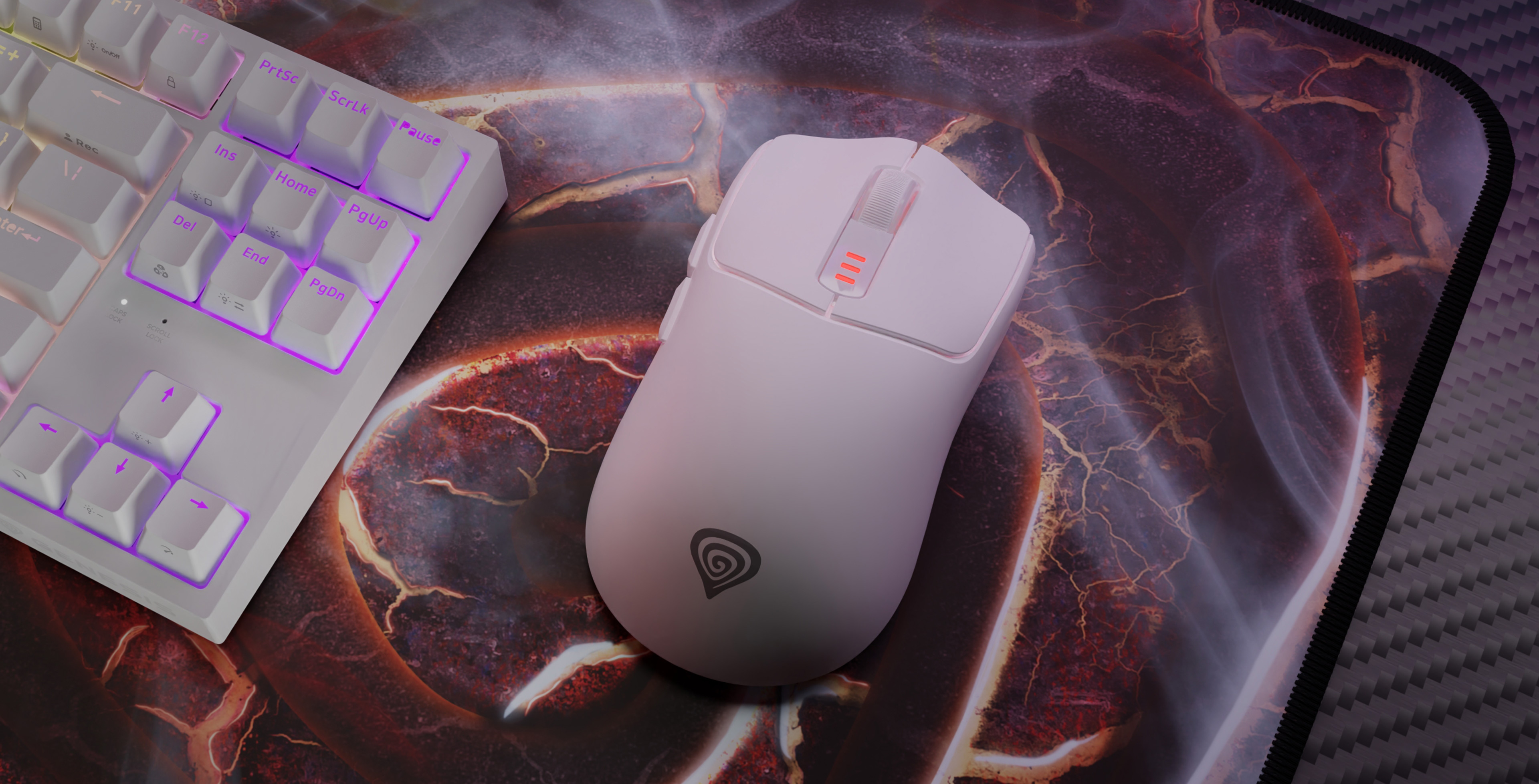 Genesis Gaming Maus ZIRCON 500 G2 kabellos 10000DPI weiß