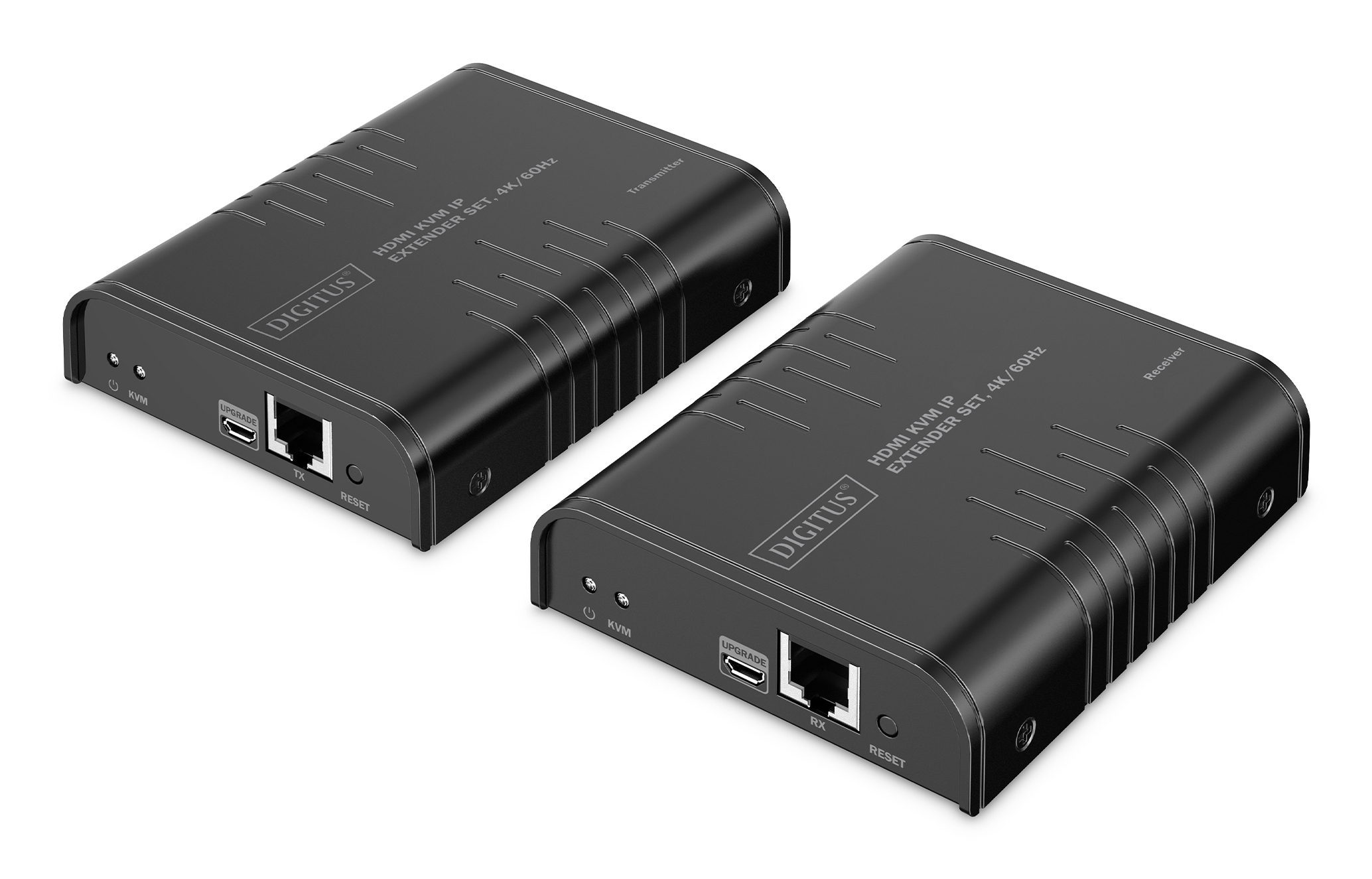 DIGITUS HDMI IP KVM Extender Set 4K/60Hz 120/200 m One-to-Many CAT Schwarz