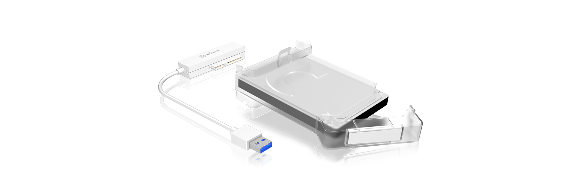 Adapter Kabel IcyBox 2,5 SATAI-III SSD -> USB 3.0 9,5mm