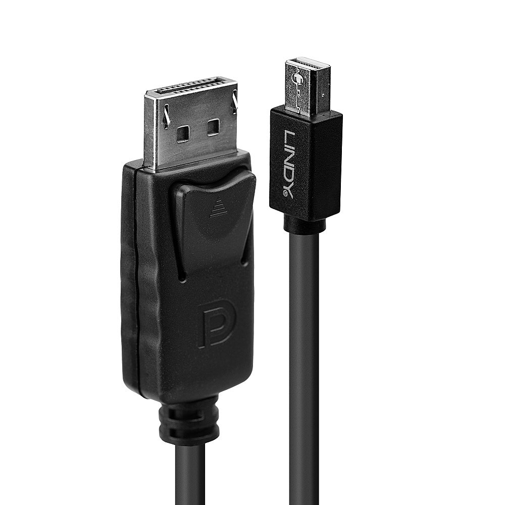 LINDY Mini DP zu DP Kabel, schwarz 3m MiniDisplayPort zu DisplayPort