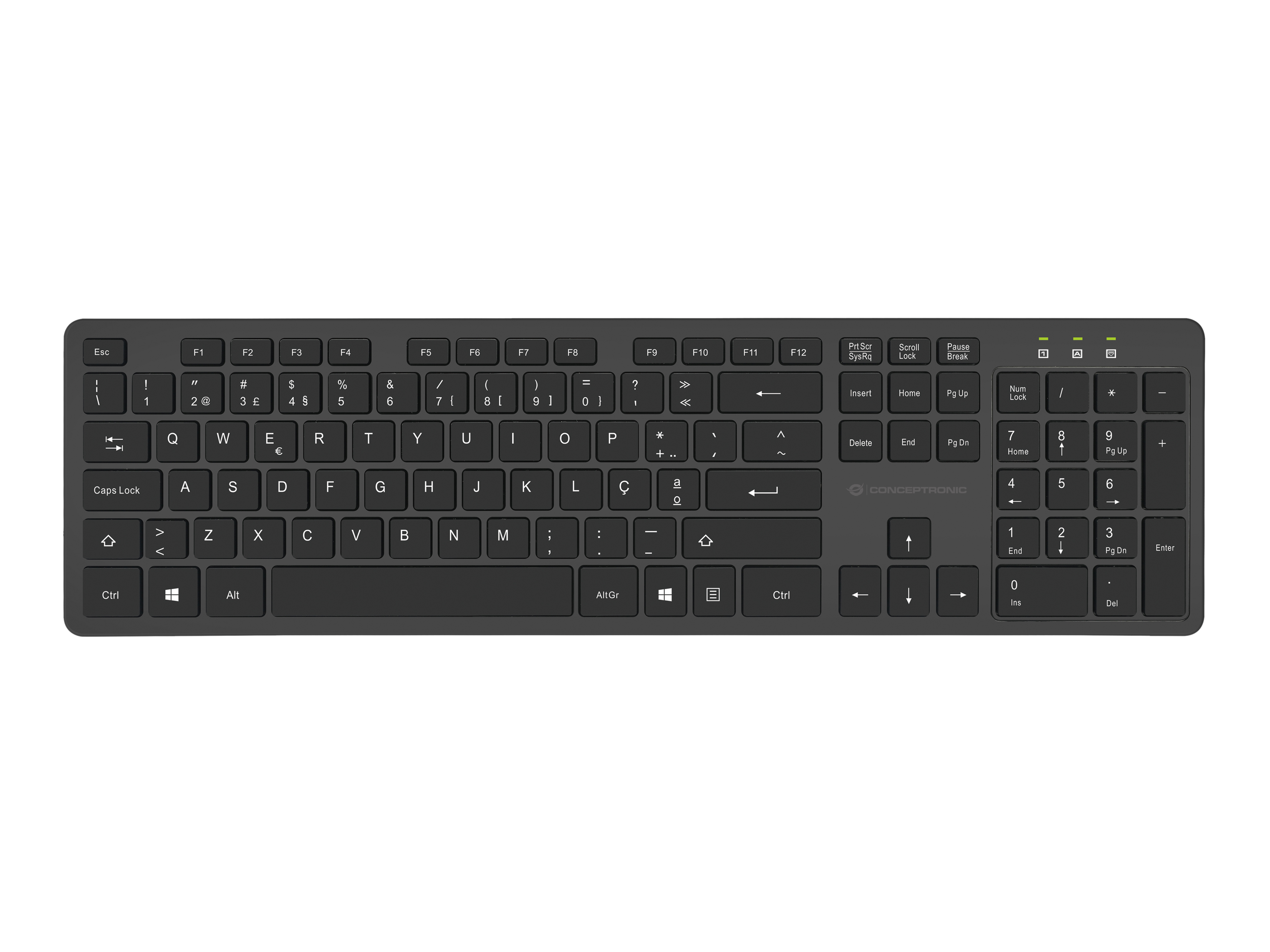 CONCEPTRONIC Wireless Tastatur +Maus Layout PT schwarz