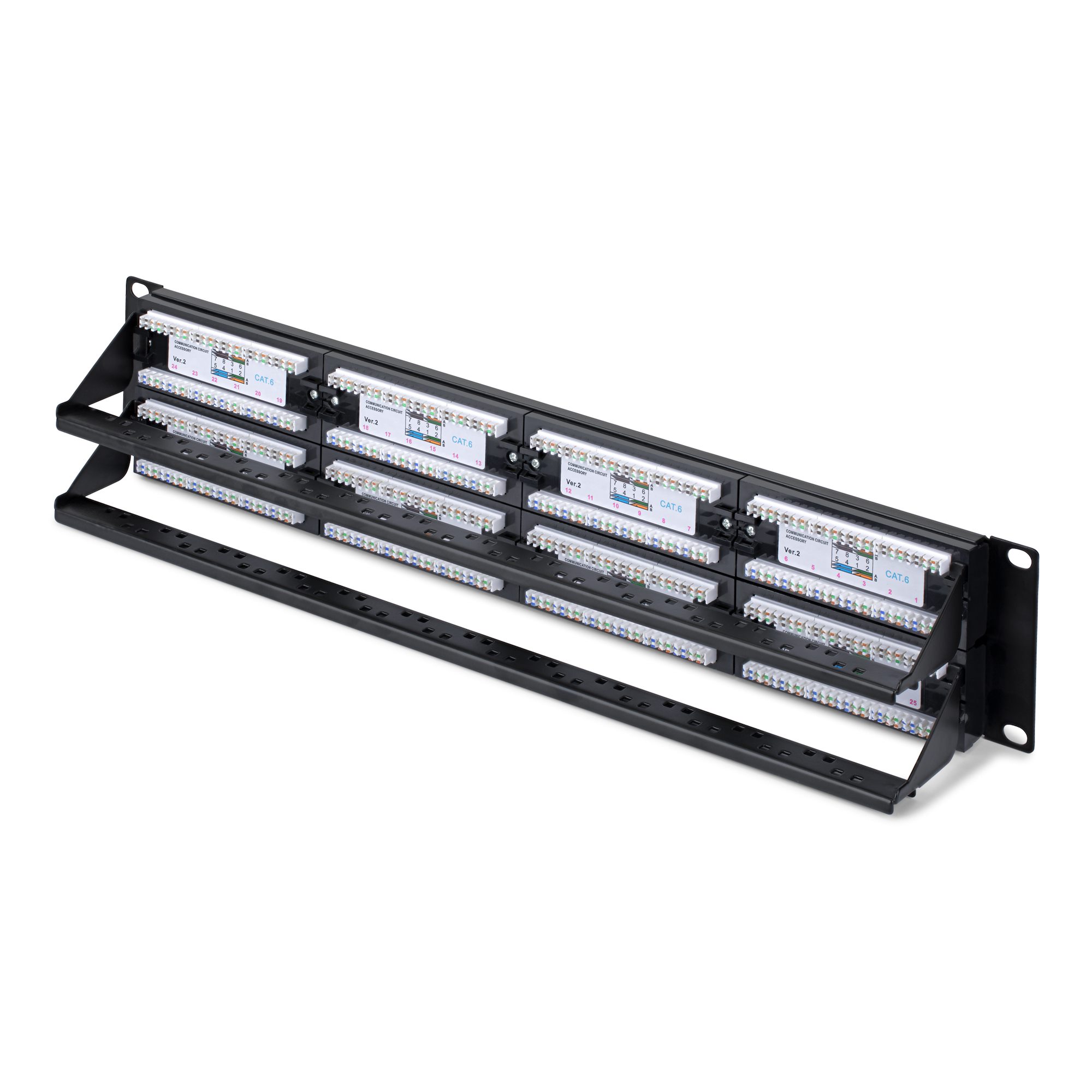 48-PORT 2U CAT6 PATCH PANEL