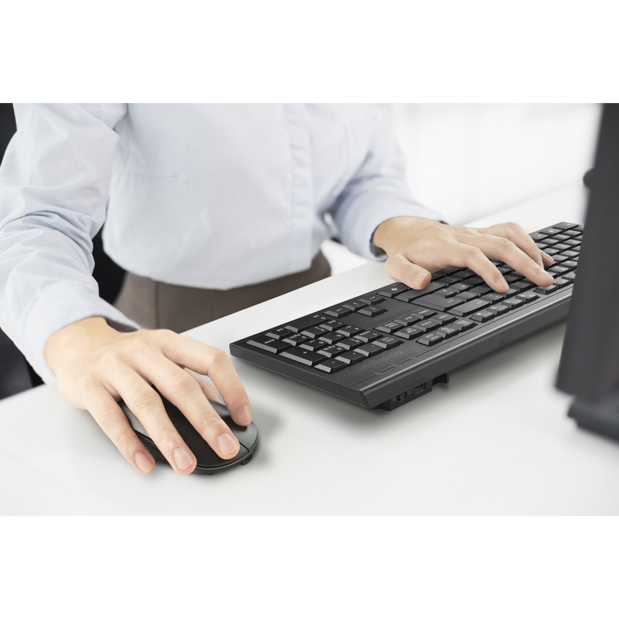 Kensington KM270 EQ Tastatur-Maus-Set kabellos schwarz