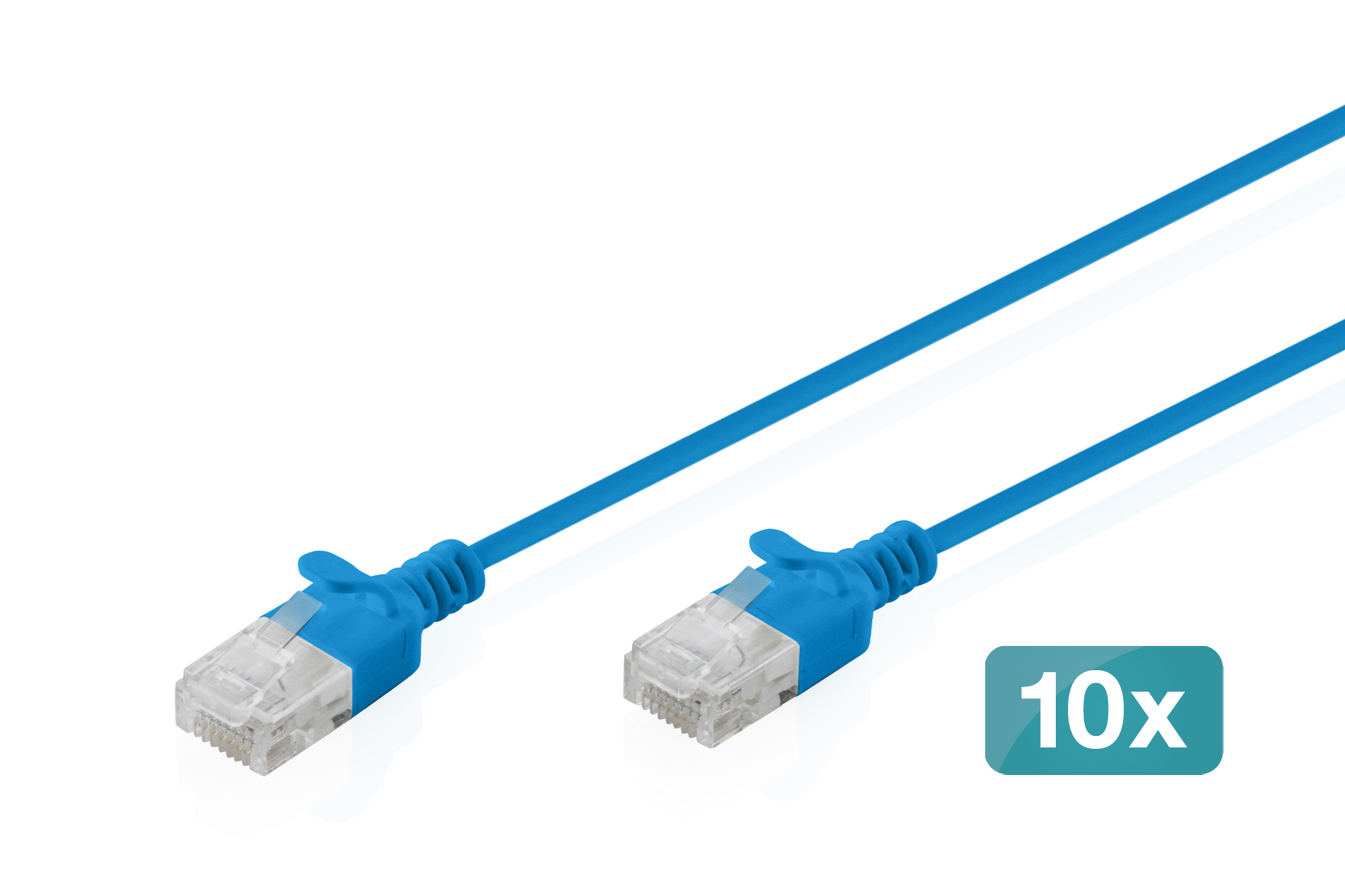 CAT6 U/UTP SLIM PA 10X03M BLUE 10X 030M LSZH AWG 32/7 BLUE