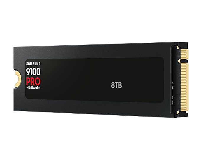 SAMSUNG 9100 PRO SSD Heatsink 8TB M.2 PCIe Gen 5.0 x2 NVMe 14.800 MB/s Lesen 13.400 MB/s Schreiben Interne SSD für PC-Gaming