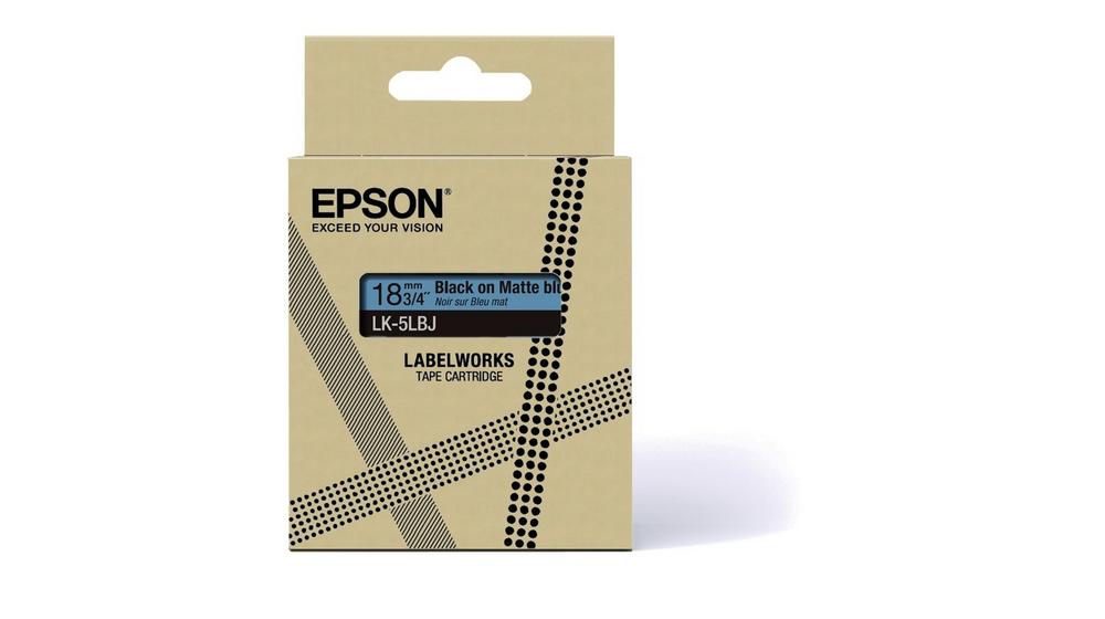 EPSON Schriftband LK LK-5LBJ C53S672081, 18 mm, schwarz auf blau, 1 St.