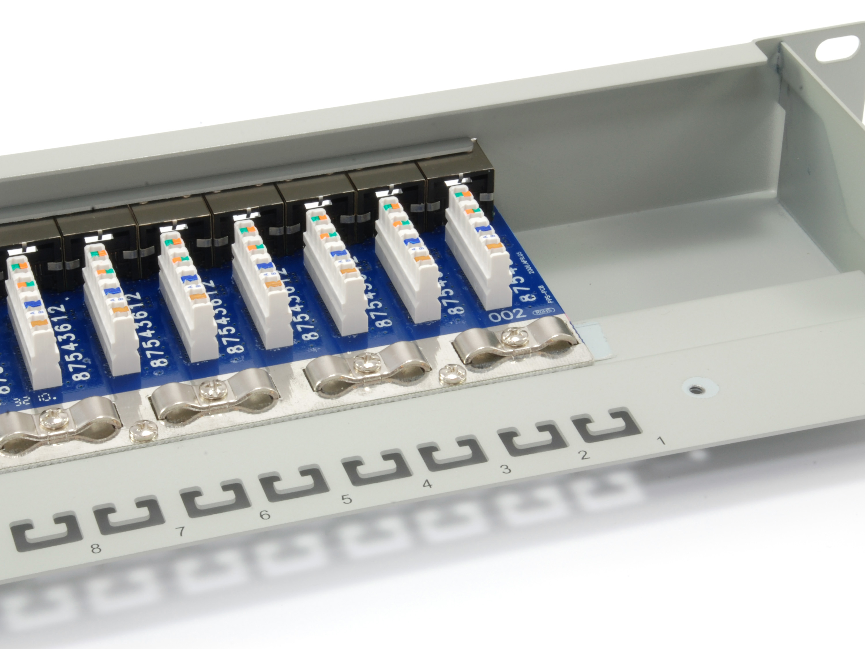 Equip 19 Patchpanel 16xRJ45 Cat6 FTP 1U 250MHz RAL7035