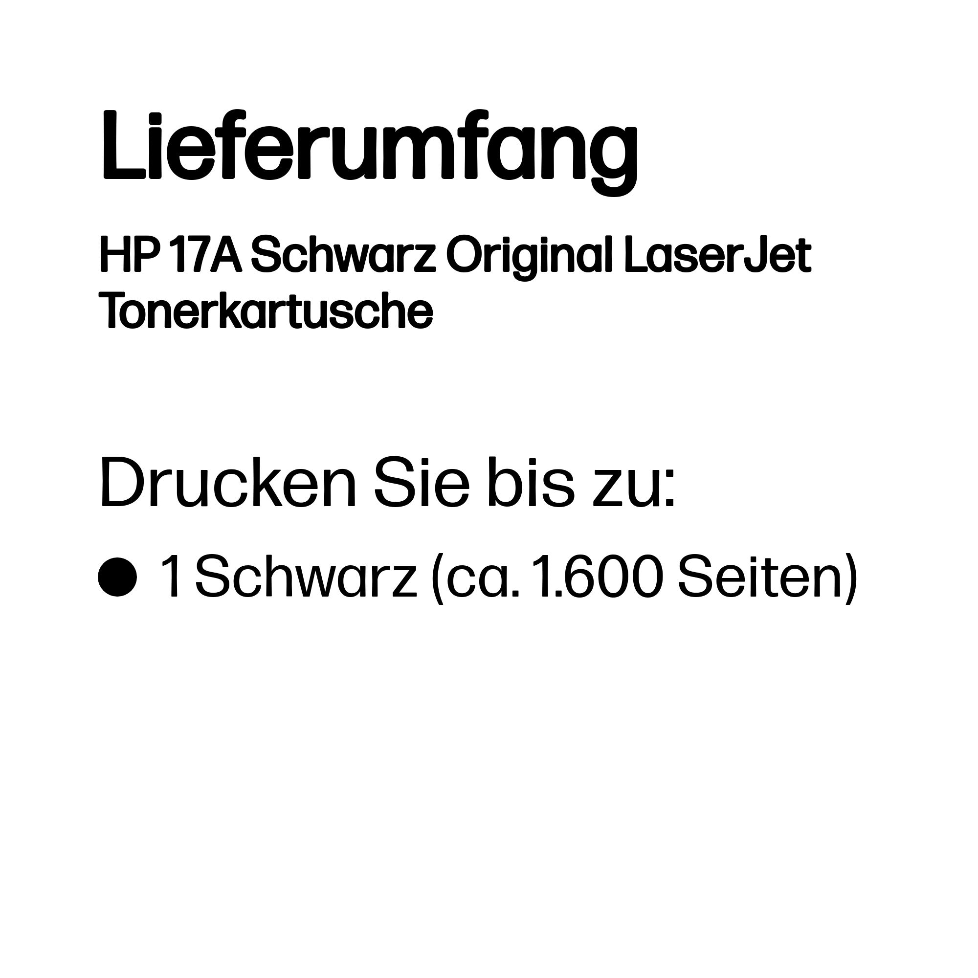 HP 17A (CF217A) schwarz Tonerkartusche