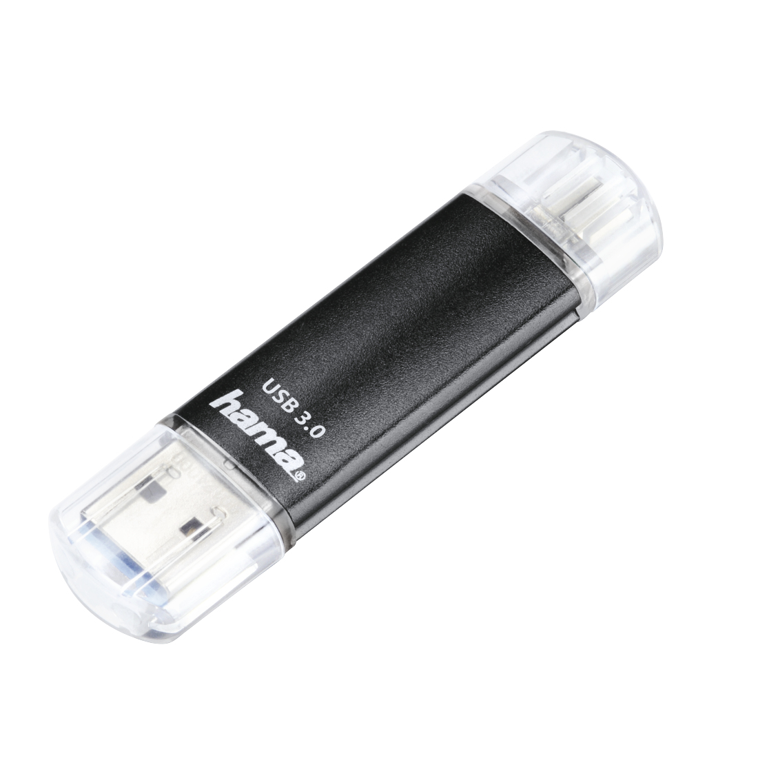 hama USB-Stick Laeta Twin schwarz 256 GB, 1 St.