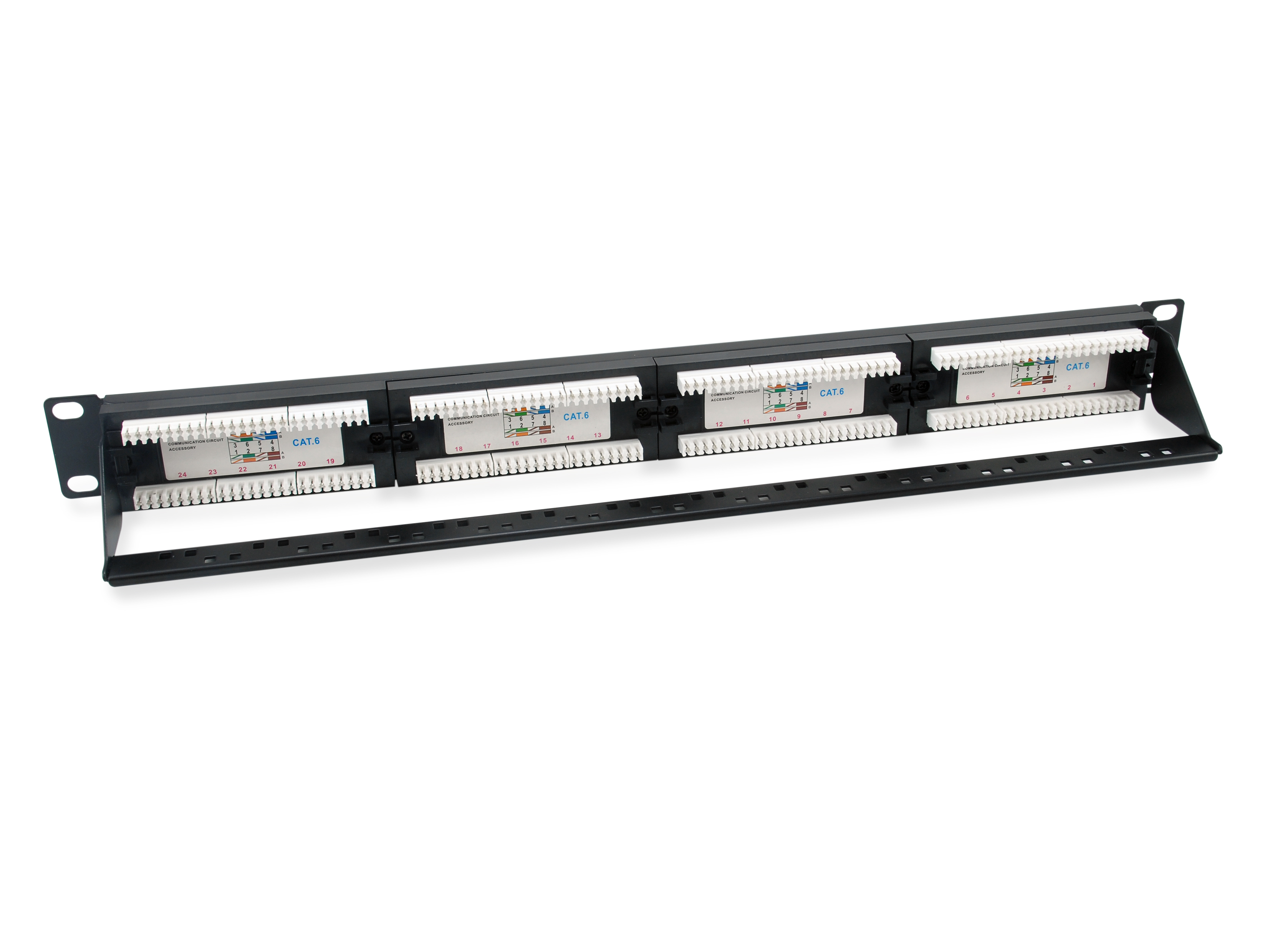 Equip 19 Patchpanel 24xRJ45 Cat6 UTP 1U 250MHz RAL9005