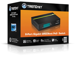 TRENDnet Switch 8 Port Gbit PoE+ 123W Metall