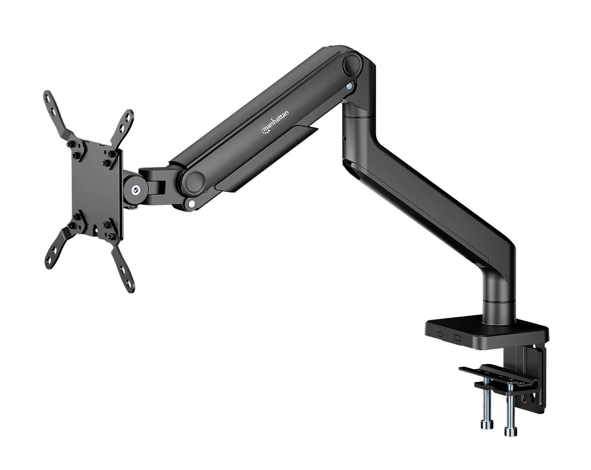 MANHATTAN Tischhalterung mit mechanischer Feder zwei Gelenke für einen Monitor 43,18-124,46cm 17-49Zoll und bis zu 20 kg Traglast