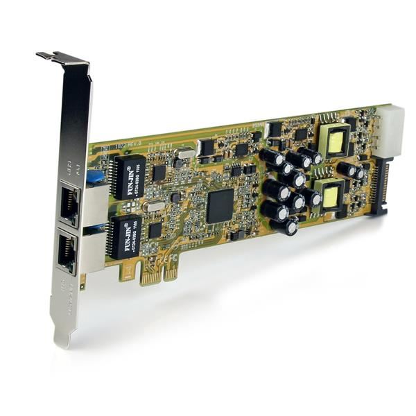 STARTECH.COM Dual Port PCI Express Gigabit Netzwerkkarte - 2 Port RJ45 PCIe PoE/PSE NIC Server Adapter - 10/100/1000 Mbit