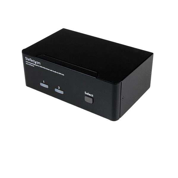 STARTECH.COM 2 Port Dual DisplayPort USB KVM Switch mit Audio - DisplayPort Desktop KVM Umschalter