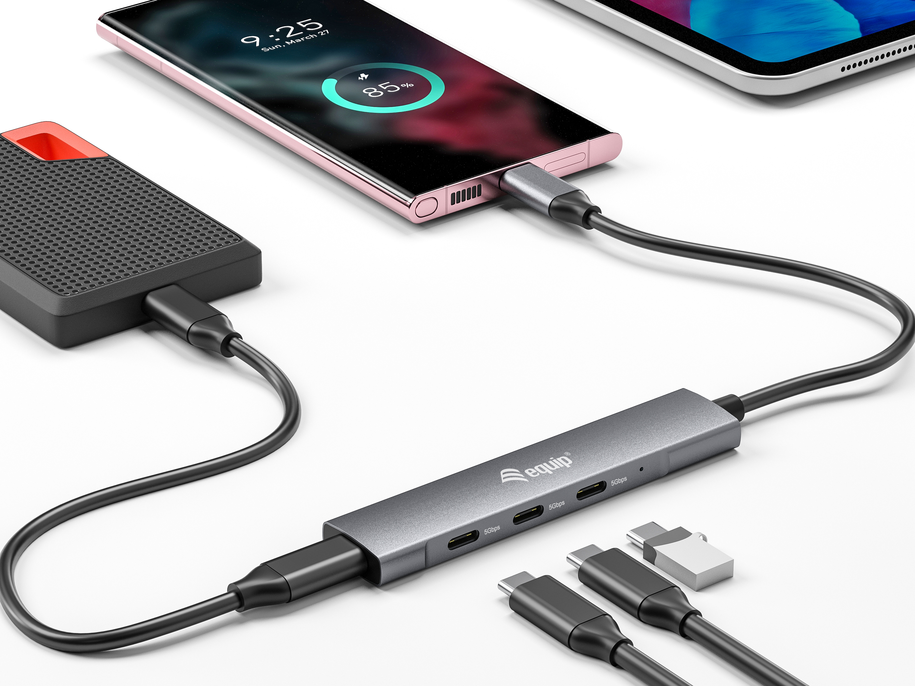 Equip 4-Port USB-C3.2-Hub->4xUSB-C 3.2 5Gbps