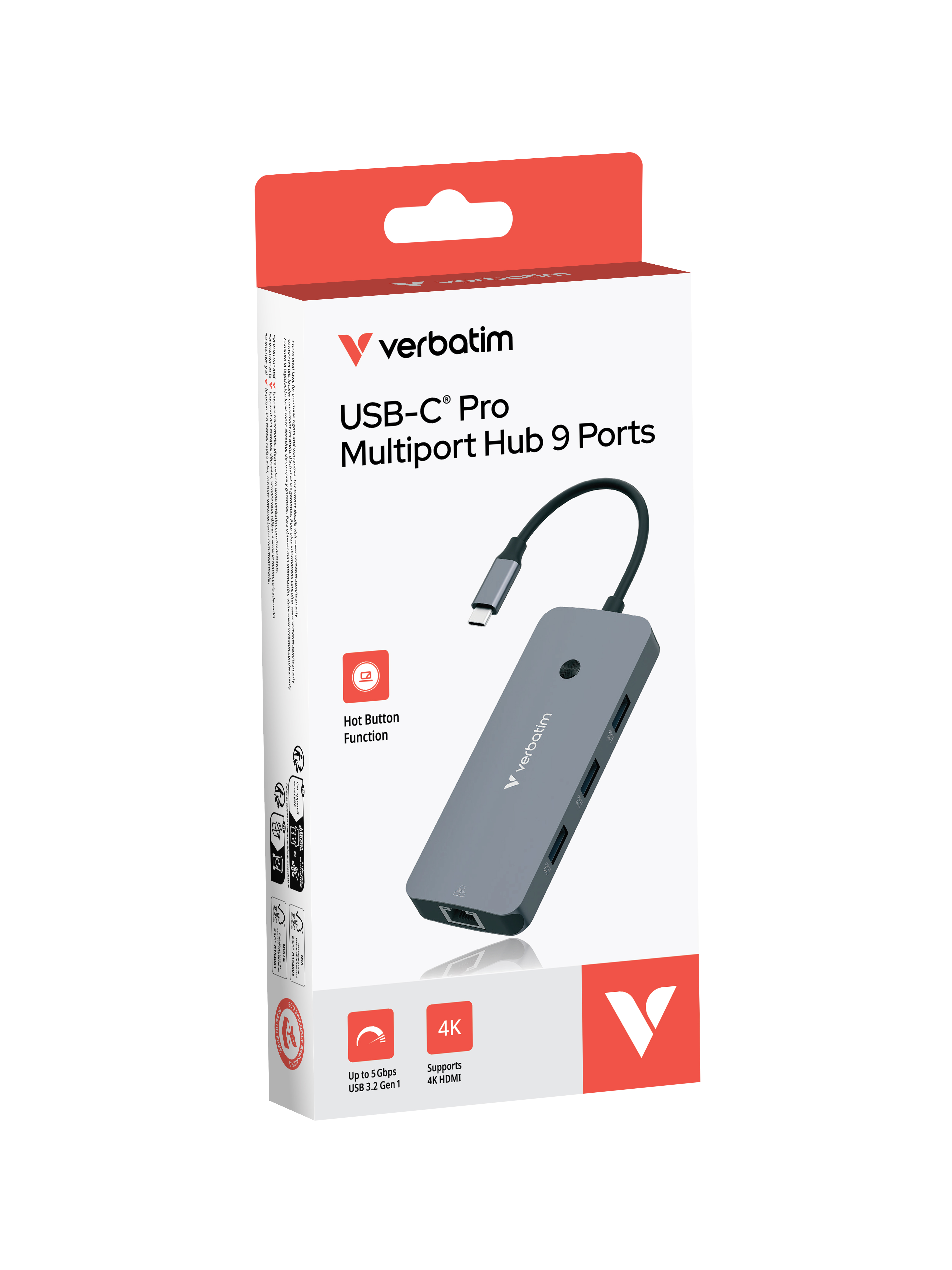 Verbatim USB-C Pro Multiport Hub 9 Port CMH-9 32152