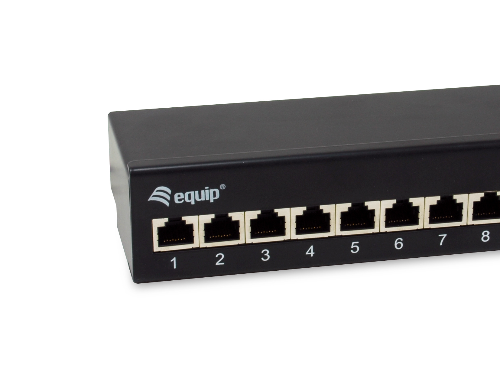 Equip Patchpanel 12xRJ45 Cat6a Desktop 500MHz RAL9005