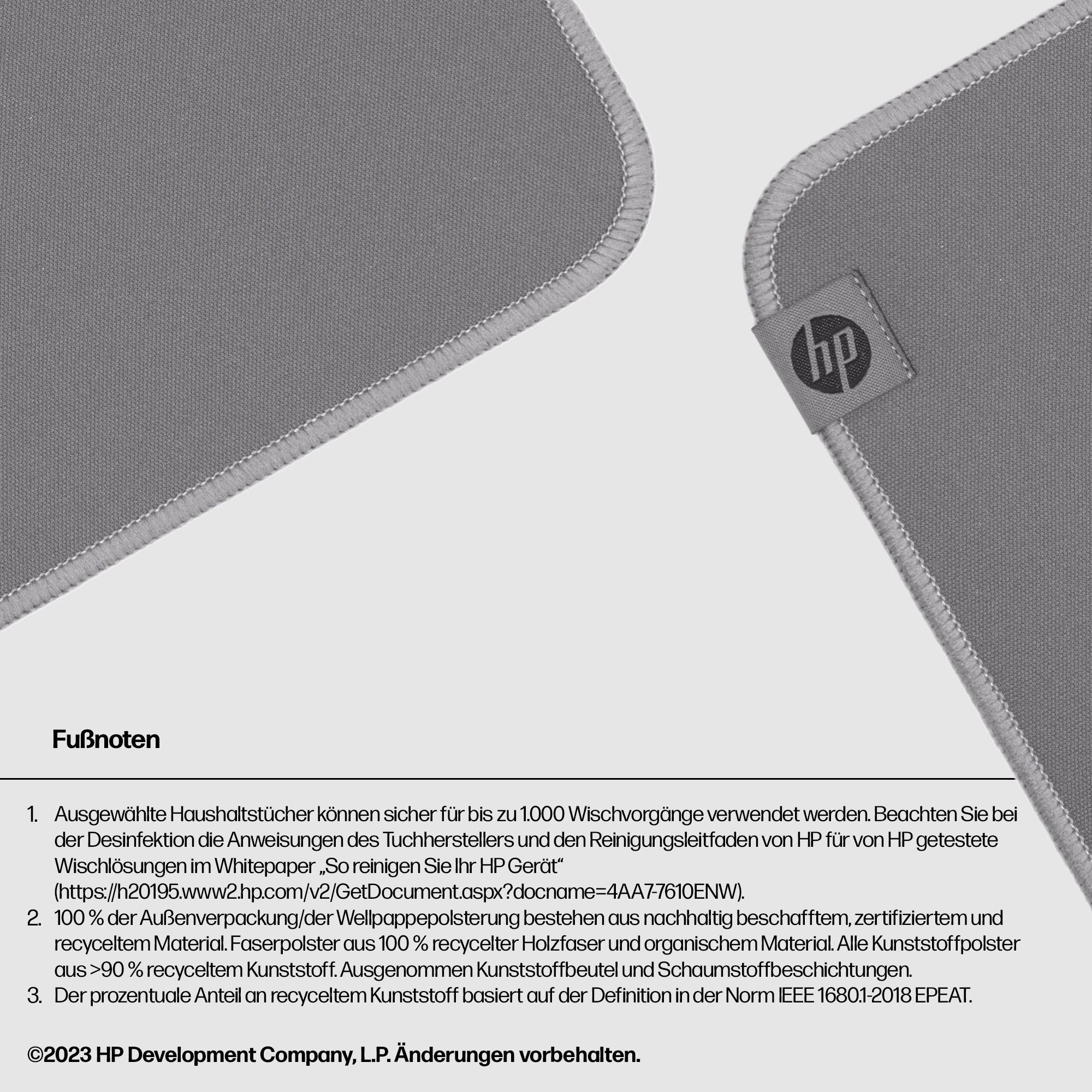 HP 100 Sanitizable Mouse Pad (P)