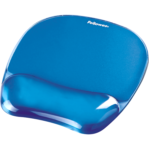 Fellowes Mousepad mit Handgelenkauflage Crystals Gel blau
