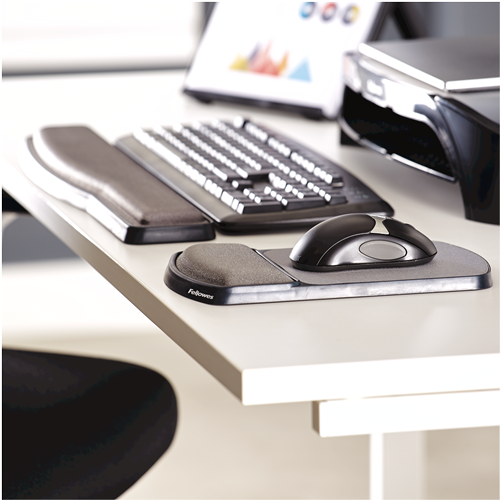 Fellowes Mousepad mit Handgelenkauflage Premium Gel höhenverstellbar schwarz