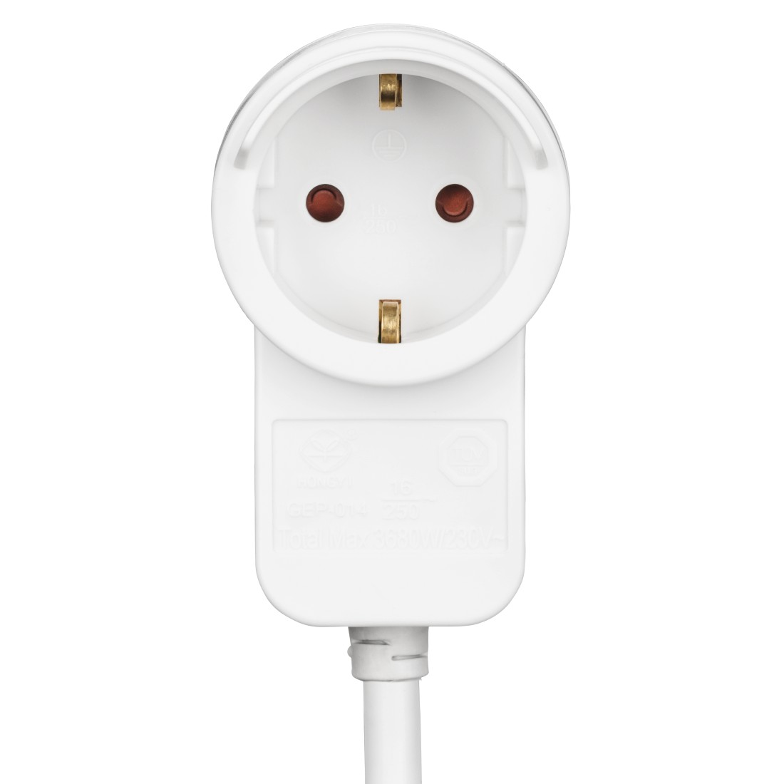 hama Powerplug Verlängerungskabel weiß