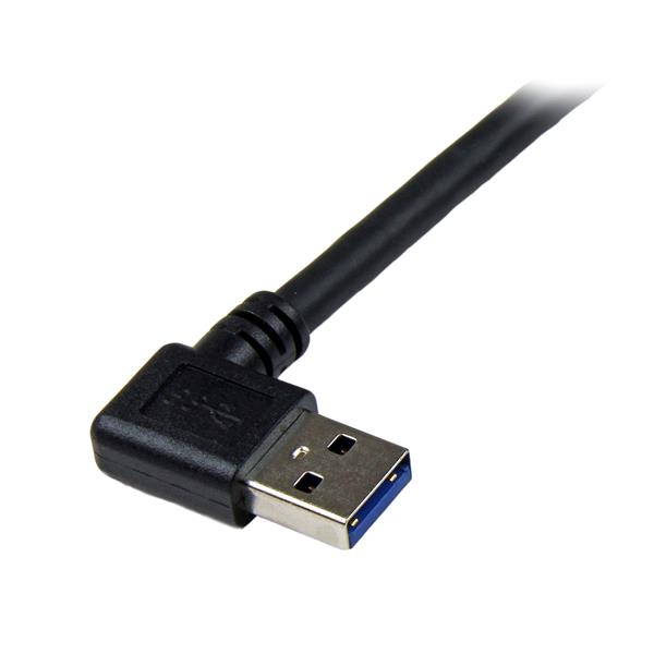 StarTech.com SuperSpeed USB 3.0 Kabel A auf B rechts gewinkelt 1 m Schwarz