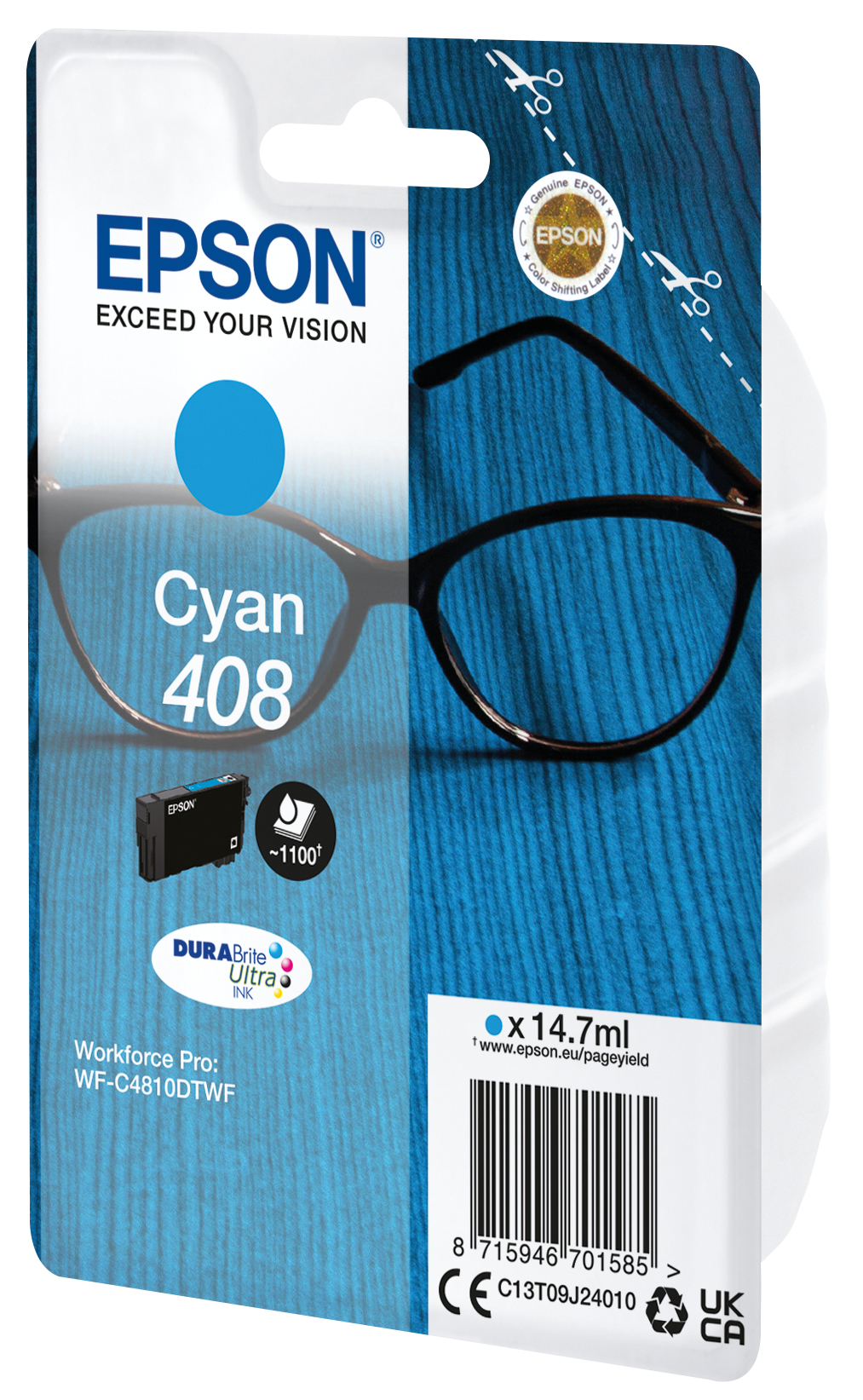 EPSON 408/T09J2 (Brille) cyan Druckerpatrone