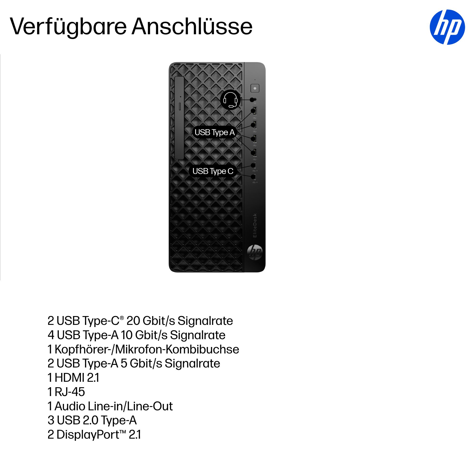 HP EliteDesk 8 Tower G1i Intel Core Ultra 7 265 16GB 512GB/SSD W11P 3J Gar (DE)