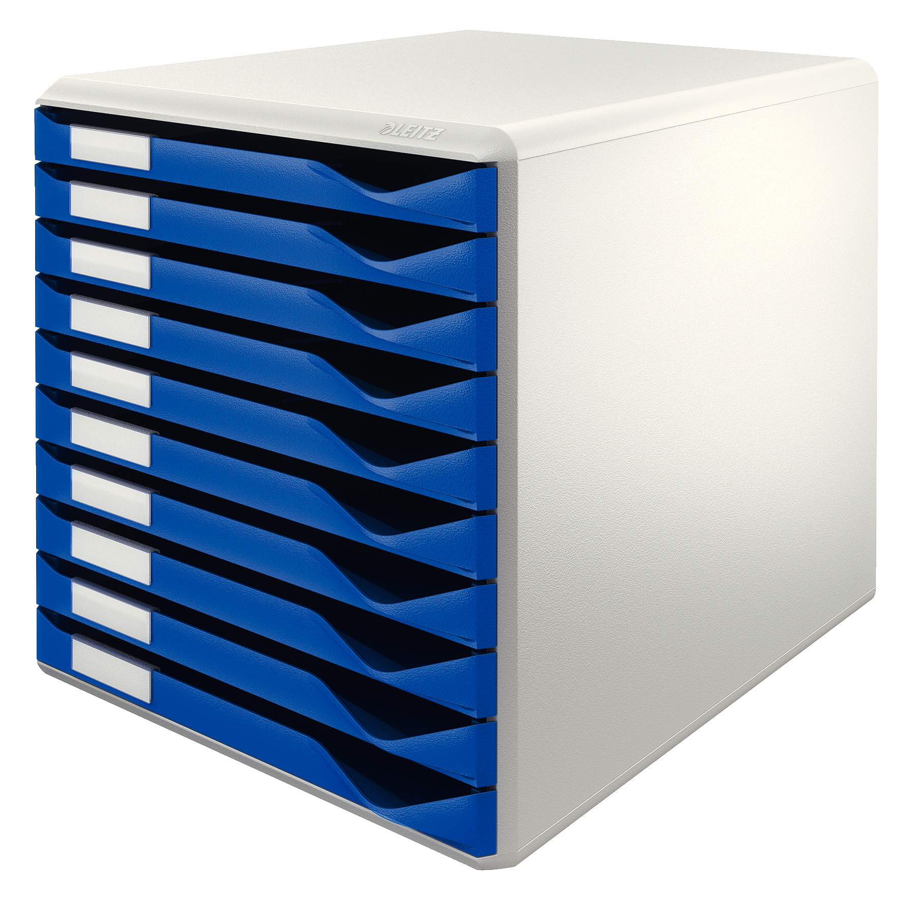 LEITZ Schubladenbox Form Set blau 52810035, DIN A4 mit 10 Schubladen, 1 St.