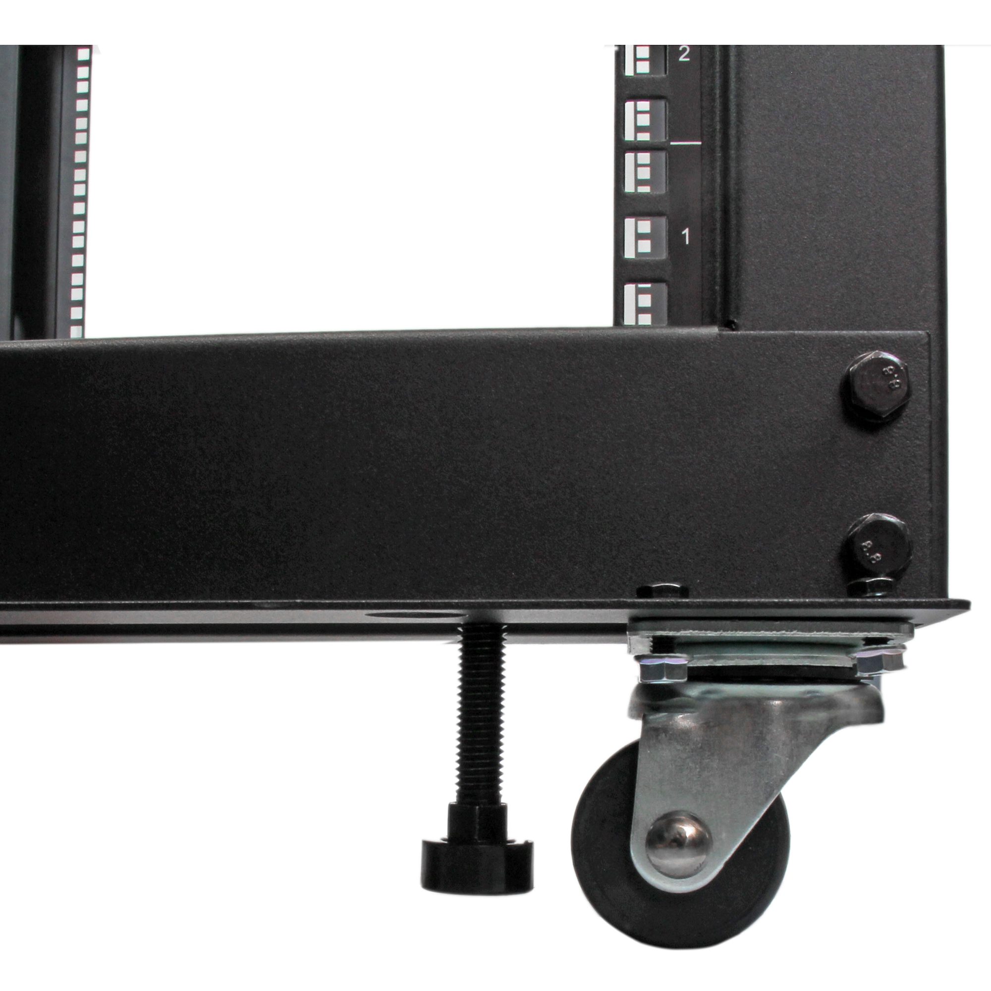 STARTECH.COM 12U Adjustable Depth Open Frame 4 Post Server Rack w/ Casters / Levelers and Cable Management Hooks