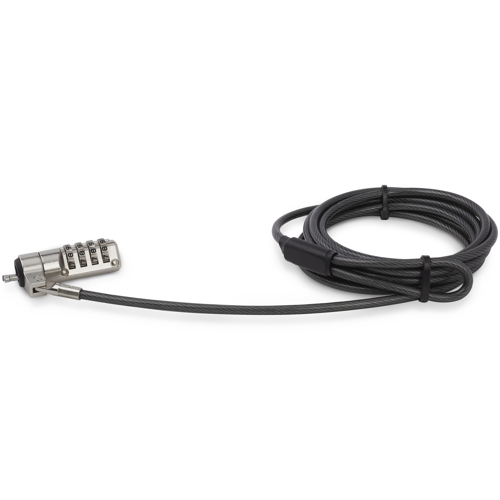 STARTECH.COM Laptop Cable Lock - Swivel Hinge - 2 m Steel Cable - 4-Digit Combination Lock - Locking Security Cable
