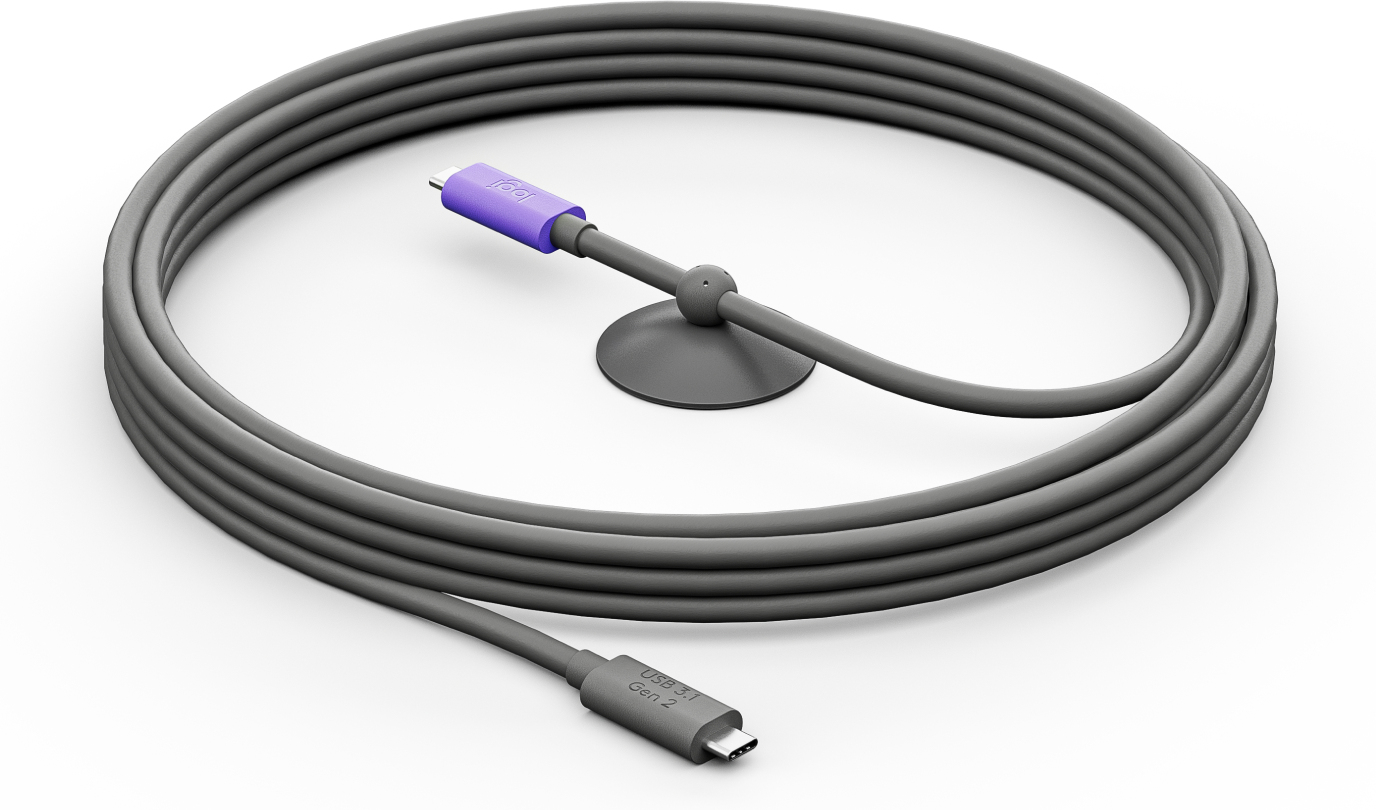 Logitech 952-000195 USB-C zu USB-C Kabel 5m grau