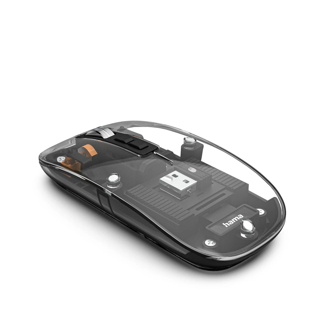 hama WM-600 Multi-Device Maus kabellos transparent