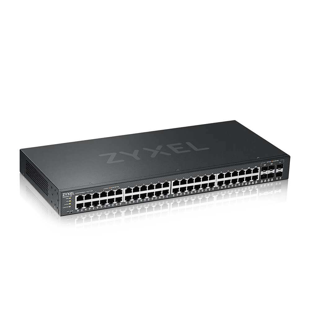 Zyxel GS2220-50 44-Port + 4x SFP/Rj45 +2x SFP Gigabit L2 managed Switch