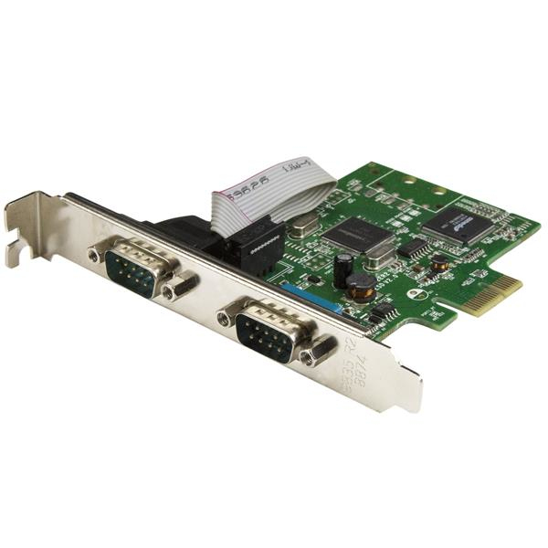 STARTECH.COM 2 Port PCI Express Seriell Karte mit 16C1050 UART - RS232 - PCIe Seriell mit Dual Channel 16C1050 UART