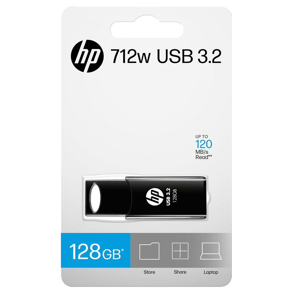 HP 128GB 712w Black USB 3.2 Flash Drive