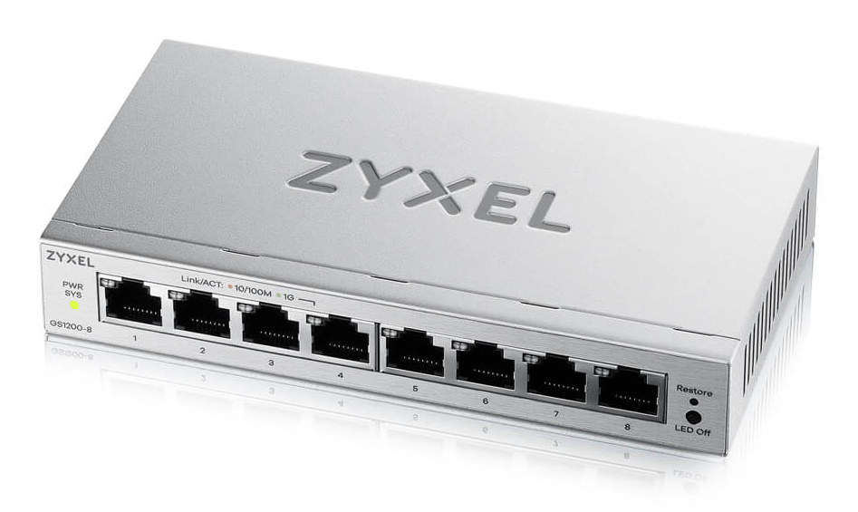 Zyxel GS1200-8V3 8-Port Gigabit web / smart managed Switch