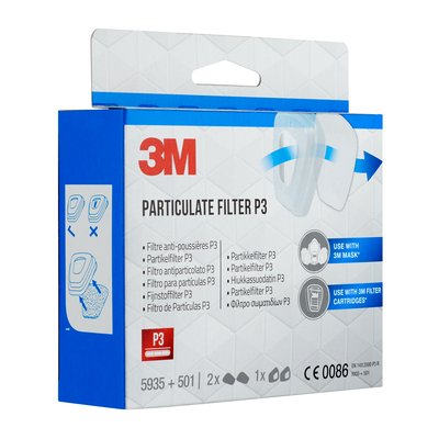 3M Filter für Atemschutzmasken 5935 P3 EN 143:2021, 2 Paar