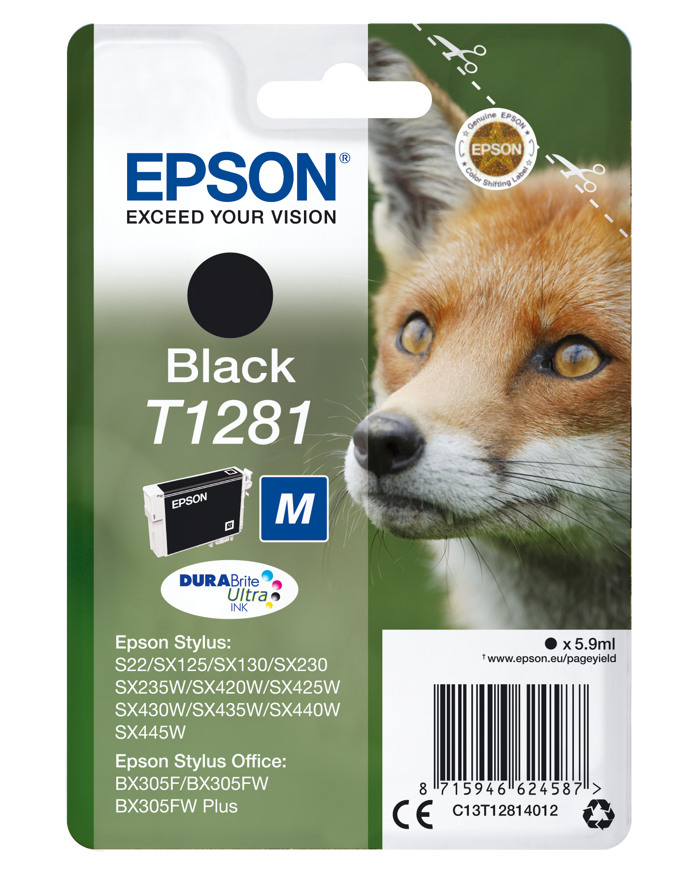 EPSON T1281M (Fuchs) schwarz Druckerpatrone