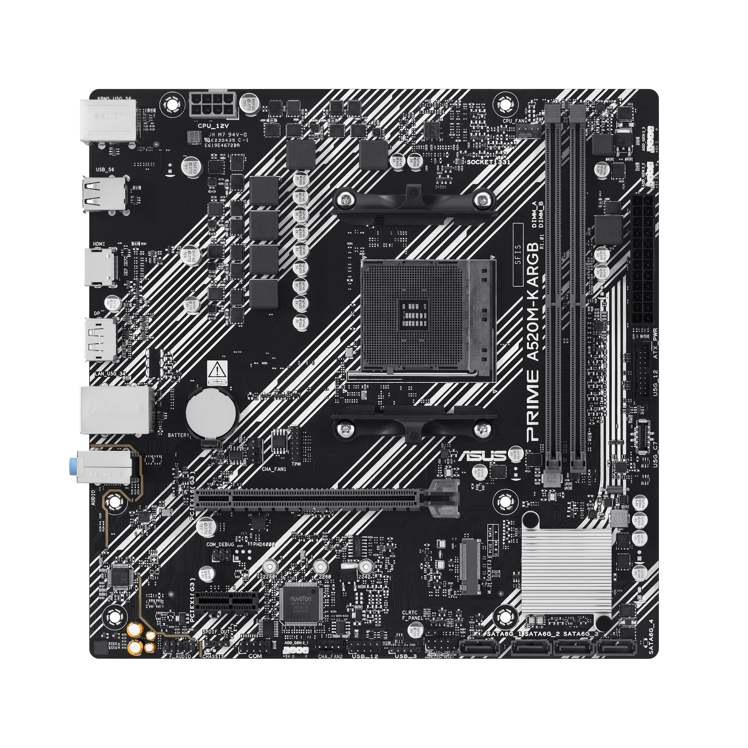 ASUS PRIME A520M-K ARGB (AM4) (D)