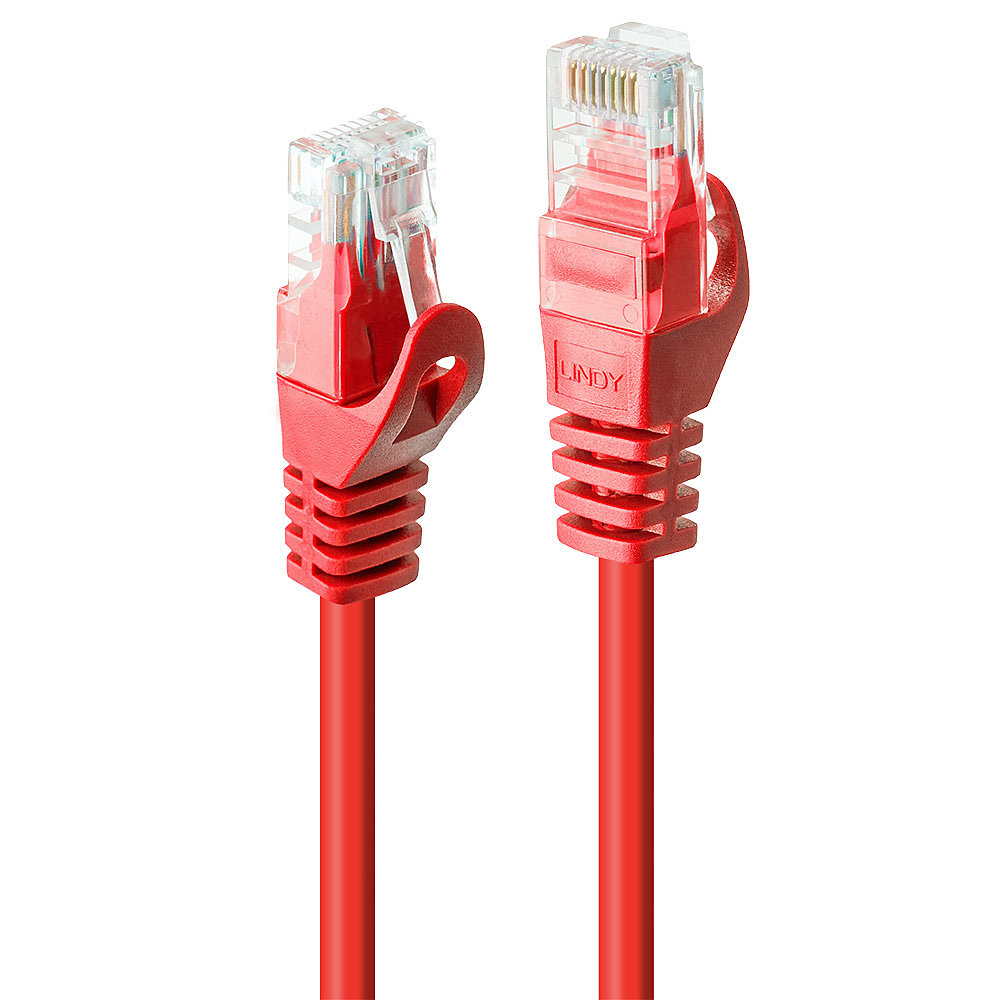 LINDY Patchkabel Cat6 U/UTP Basic rot 3.00m
